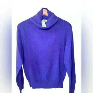 NWT Vintage RARE 80's Daniel Caron 100% Cashmere Purple Sweater Women Size Large